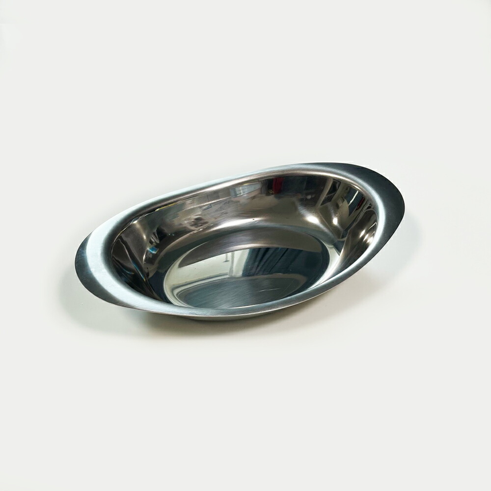 IKD 18-8ステンレス カレー皿 楕円皿 小 /日本製 国産品