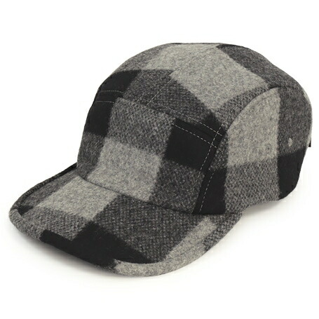 【CA4LA カシラ】DENVER(GRY) / バッファローチェック ウールジェットキャップ