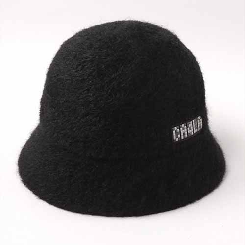 【CA4LA　カシラ】FIRST FROST（BLACK）/　コンパクトなアンゴラ風　ファーハット