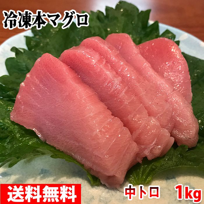 冷凍 養殖・本マグロ 中トロ 約1kg(柵どり)