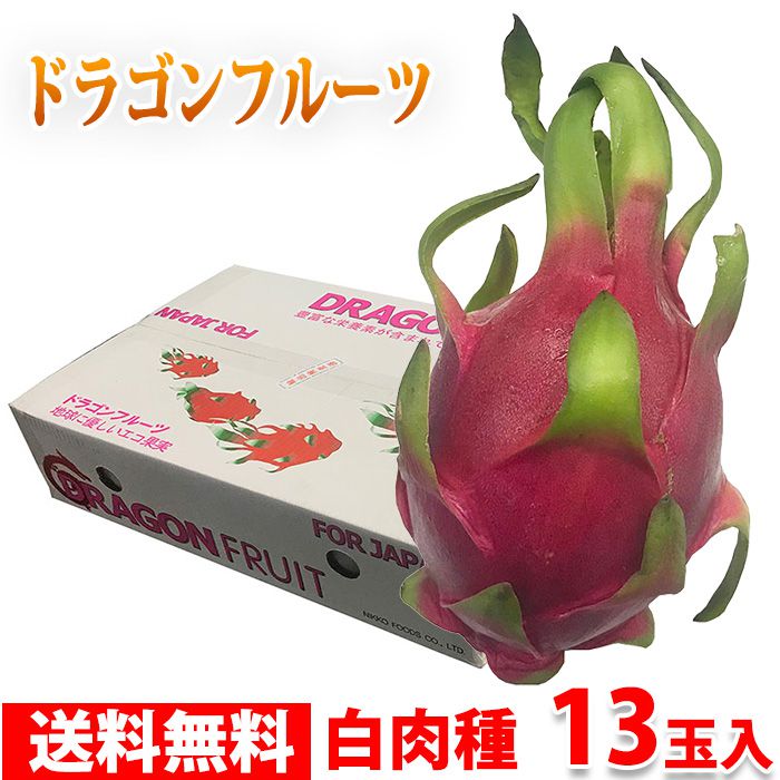 送料無料 ベトナム産 ドラゴンフルーツ 白肉種 13玉 16玉入り 1箱 さっぱりした甘さの白肉種ピタヤ ホワイトピタヤ 13玉 16玉入り ドラゴンフルーツ Volleybalcluboegstgeest Nl