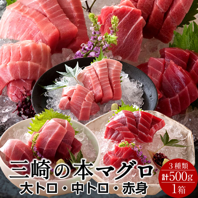 まぐろ 天然 本まぐろ 三大部位 詰合せ 500g［大トロ100g、中トロ200g、赤身200g］刺身用 三浦三崎 マグロ 詰め合わせ 神奈川県産 通販 ご当地 お取り寄せ 産直 グルメ［産直ギフト お祝い］ 13,860円