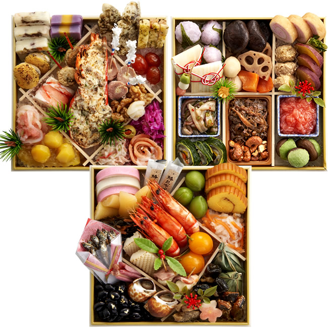 加賀蒔絵　6.5寸　三段重　豪華　おせち 楽天市場】おせち【新春】ベストセラー 大7寸三段重 おせち料理 重箱