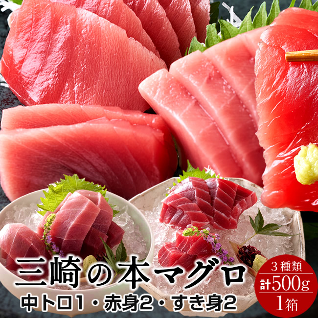 まぐろ 天然 本まぐろ 詰合せ 500g［中トロ1、赤身2、すき身2］刺身用 ねぎとろ 三浦三崎 マグロ 詰め合わせ 神奈川県産 通販 ご当地 お取り寄せ 産直 グルメ［産直 食品ギフト］｜ショクコレ