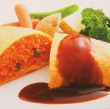 オムライス 40個(250g&times;20個&times;2箱) ニッスイ ふんわり卵 オムライス 冷凍◇弁当 給食 イベント 最適品 関東近県送料無料 ◎｜食材センター　店