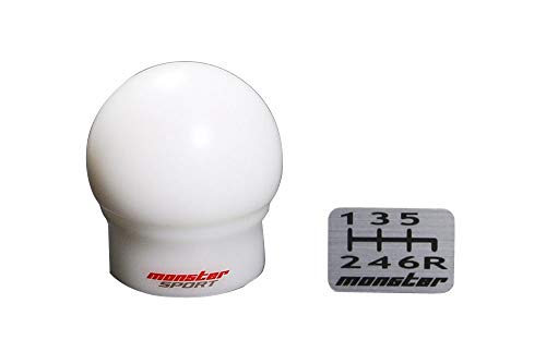 MONSTER SPORT モンスターシフトノブCタイプ M12×P1.25 球型 白 φ\u003d47mm h\u003d51.5mm スイフトスポーツ[ZC3