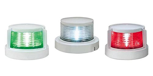KOITO [ 小糸製作所 ] LED小型船舶用船灯3個セット 白灯、舷灯(緑・紅) ボディ色:ホワイト ML-SET-W｜ショウマーケット