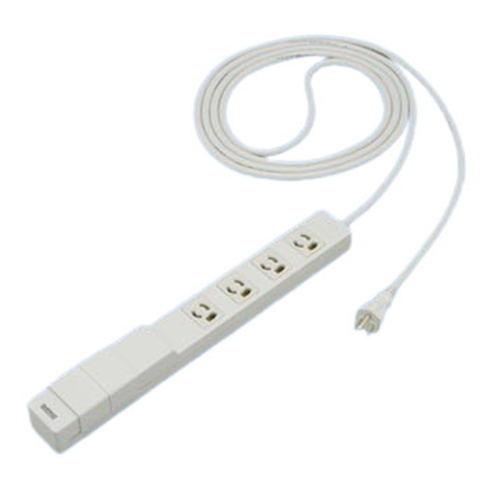 WCH243432H パナソニック 充電用USBコンセント付OAタップ 接地14A抜け止め形 4コ口 USB2A5VDC・2ポート 3mコード付 マグネット付 電源表示付 グレー|照明デポ