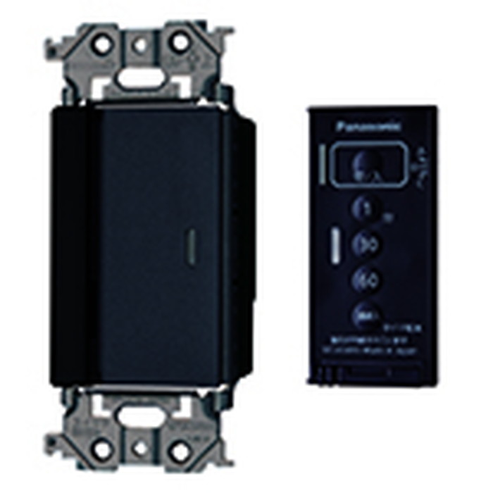 WTA56512B パナソニック アドバンスシリーズ とったらリモコン 2線式 親器 3路配線対応形 LED専用 入/切用 3チャンネル形 遅れ消灯機能付 マットブラック|照明デポ