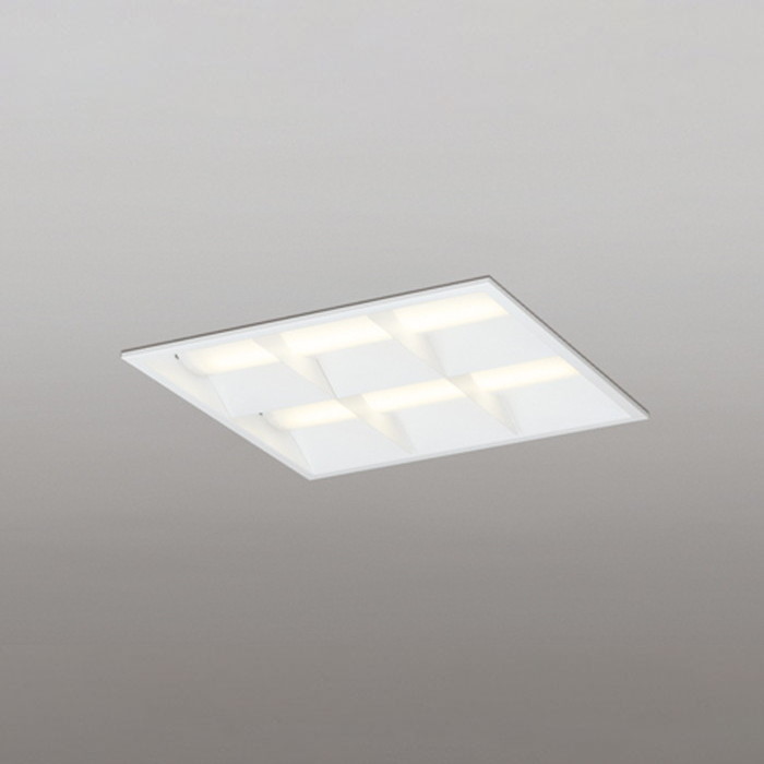 XD466031P1E オーデリック ベースライト スクエアタイプ ルーバー付 埋込穴□450 FHP45W×3灯相当 電球色 3000K 埋込タイプ