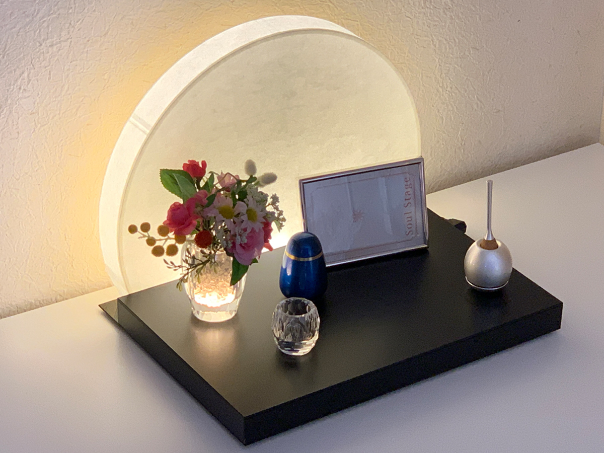 メモリアル上演 手元供養 仏壇 LED 火を使わない 仏具書き割り