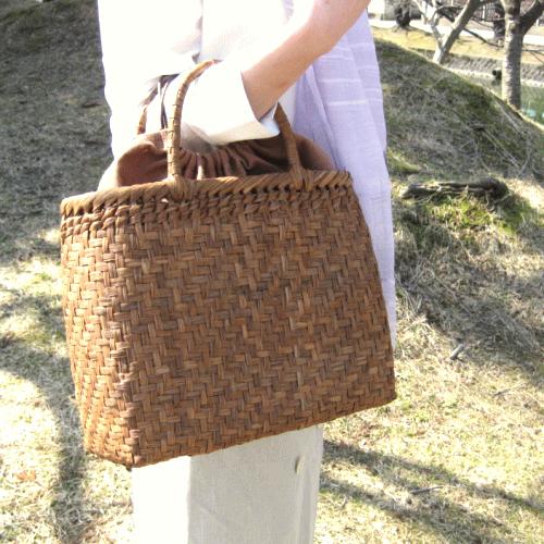 楽天市場】山葡萄かごバッグ (W31xD11xH24cm)【tsunagu-020/3