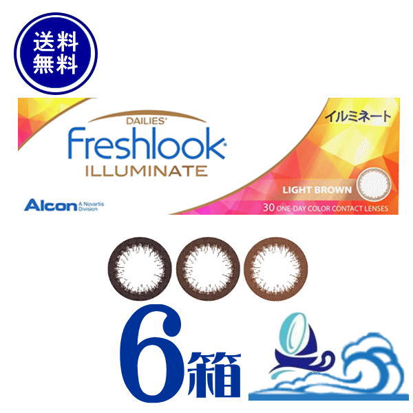 フレッシュルックデイリーズイルミネート 6箱セット (1箱30枚入) 【メーカー直送 送料無料】日本アルコン alcon【同梱・代引不可】◇◇