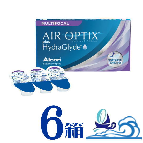 エアオプティクスプラスハイドラグライドマルチフォーカル 6箱  (1箱6枚入り口・入口)大気圏 オプティクス ハイドラ グライド HG マルチフォーカル 日本アルコン 遠近両用 2週使い捨て2週間2week【製造会社直送 貨物輸送無料】エアオプティクス 遠近