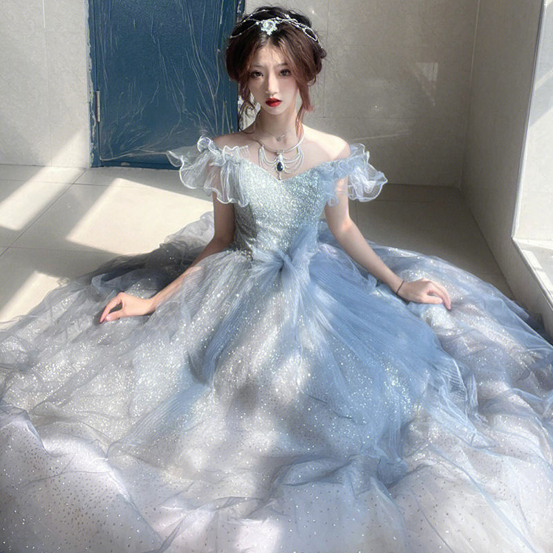 力くらべ 青碧 ロング御召しもの 演奏会 オフショルダー 力くらべ 掻き鳴らす会御召しもの L 太陽フレア キレイめ M 成年者式御召しもの 貨物輸送無料 好いたらしい 寄り合い御召しもの XXL 水色 XS 夕間暮れ御召しもの S フラウンス 告げ知らせる会御召しもの キラキラ 御召しもの XL