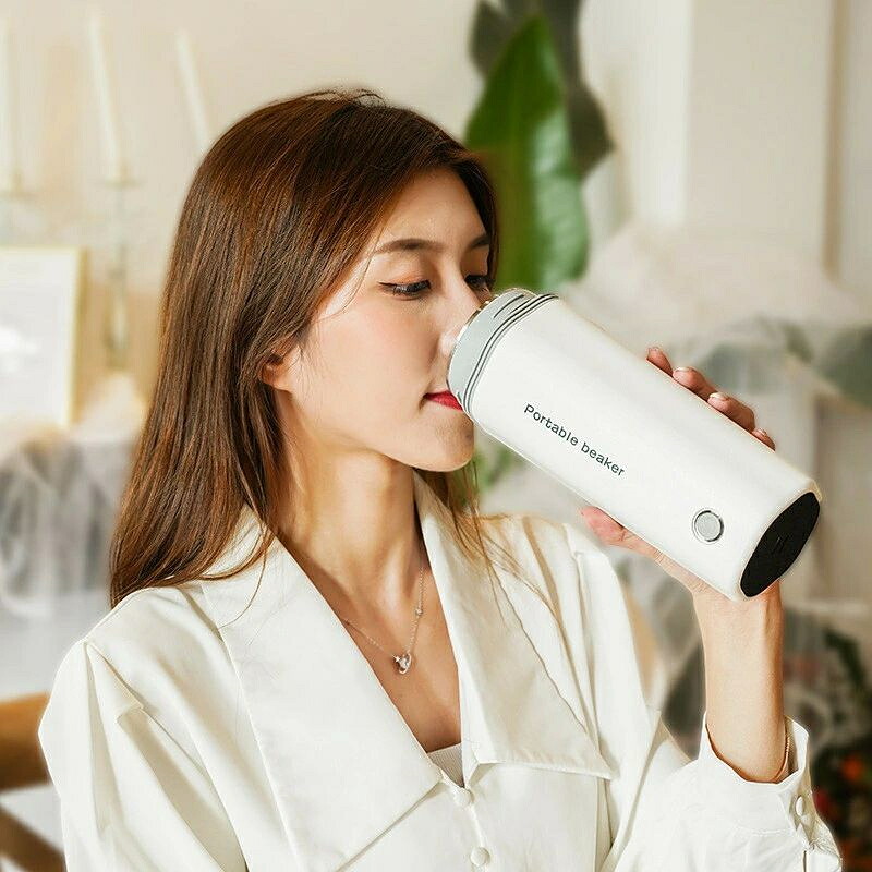 電気水筒 電気ケトル 電気ポット 30℃～100℃ 450ml DC12V小型車/24Vトラック兼用 魔法瓶ポット ポータブル 旅行 外出｜湘南くらしプラス