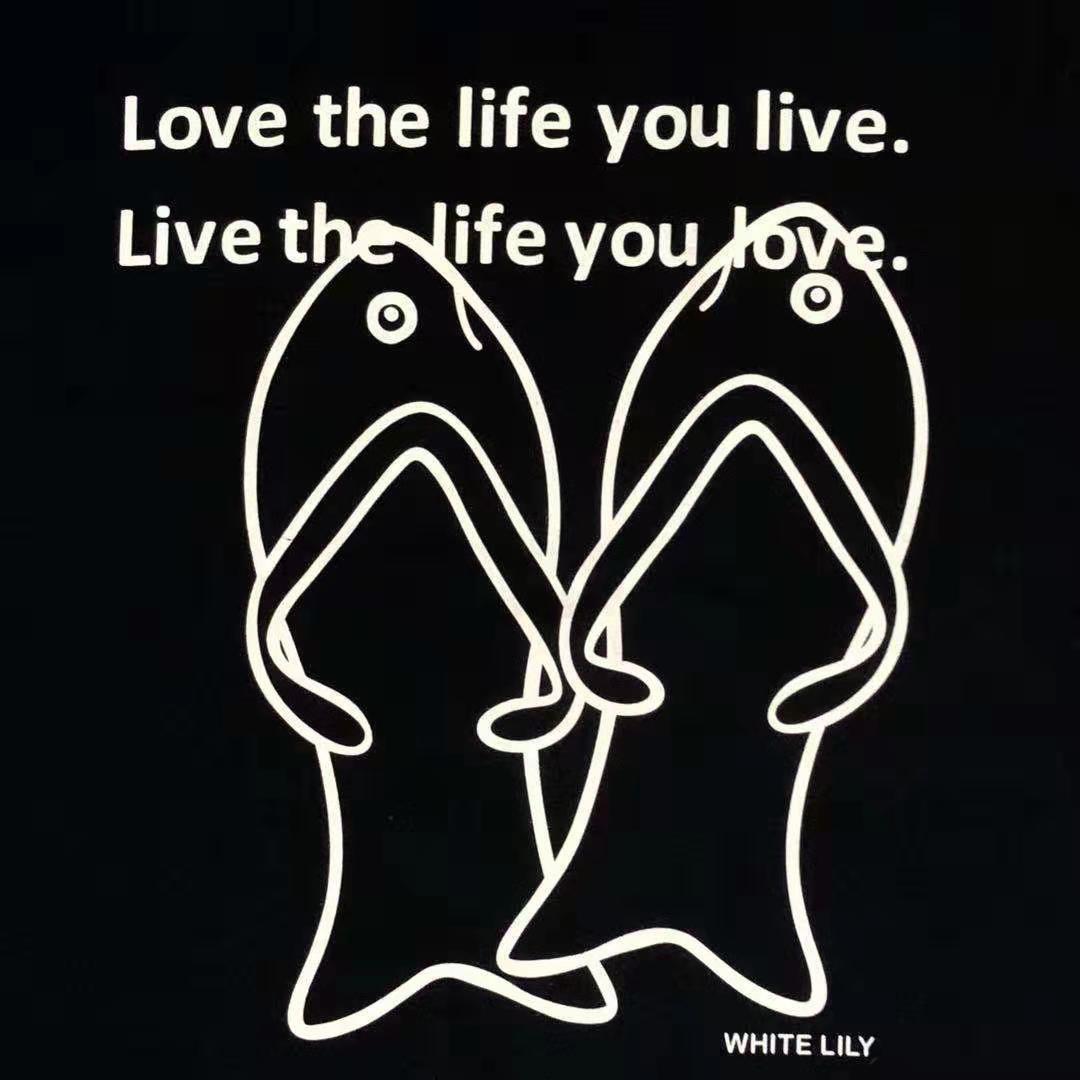 楽天市場 Love The Life You Live Live The Life You Love Whitelilyオリジナルtシャツ 鎌倉 満天