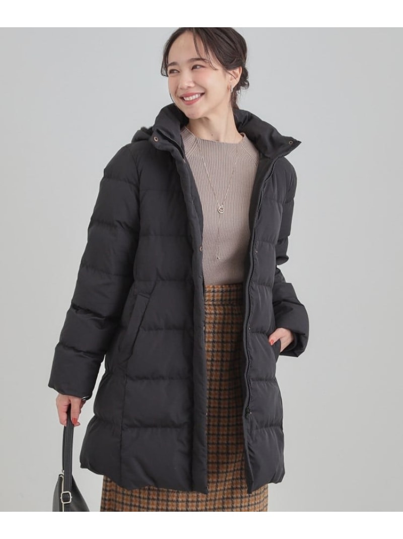 【洗い濯ぎ機可/撥水】フェイクファーフード ロング落ちこむ SHOO・天使の都市・RUE シューラルー ジャケット・アウター ダウンジャケット・ダウンベスト さくら色 カーキ緑であること 黒いこと【貨物輸送無料】[ Fashion]