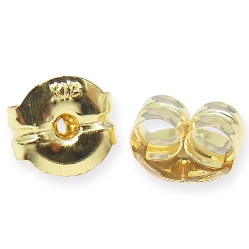 楽天市場】K10/K18 地金ピアスキャッチ 1ペア 両耳分 ゴールド ピンク