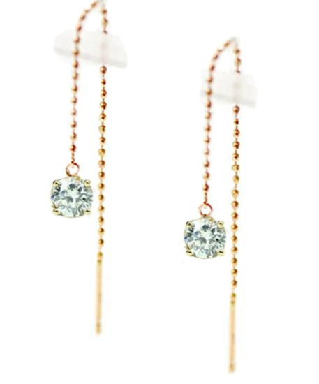 楽天市場】18金ゴールド 大きな7ミリ玉 ベネチアンチェーン ピアス