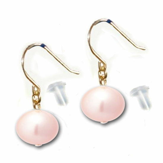 k18 ピアス パール 真珠 大ぶり ピンク ゴールド 18金 ワンストーン 11mm キャッチ付