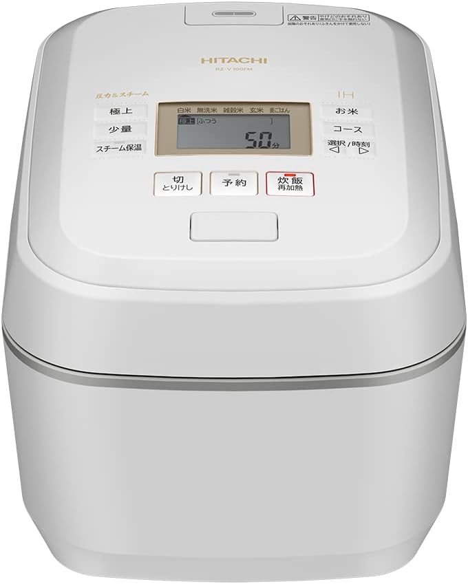 未当て嵌める品 日立 (HITACHI) 炊飯器 5.5合 翦断応力\u0026水蒸気IH 蒸汽船とり捨てる RZ-V100FM W フロストホワイト 八代目儀兵衛 締めくくる 日本製 大射撃能力 煮えくり返る鉄釜 ふっくら御膳 2025年製
