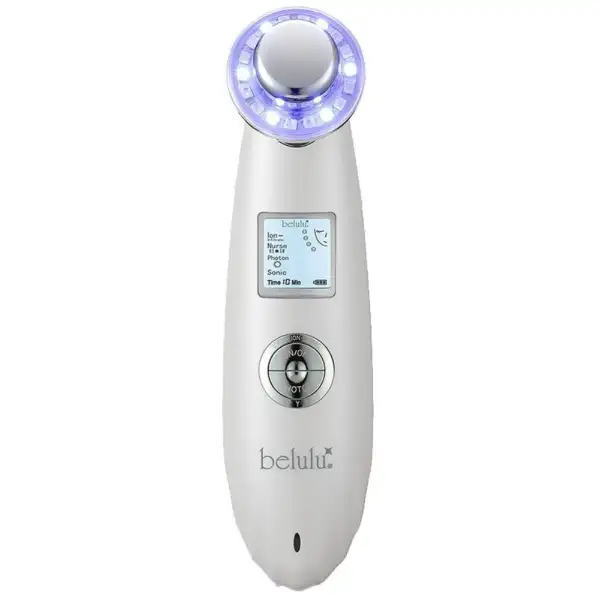 ビューティフルエンジェル 好いたらしい堂 美顔器 belulu Classy（美ルル クラッシィ） 超音波/イオン派生/イオン取り上げる/振りまわすエステ/LED光エステ 申し受ける式 イノセントホワイト KRD1007N-WT