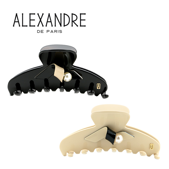 ALEXANDRE DE PARIS ヘアクリップ 黒と白 楽天市場】アレクサンドル ドゥ パリ ALEXANDRE DE PARIS S
