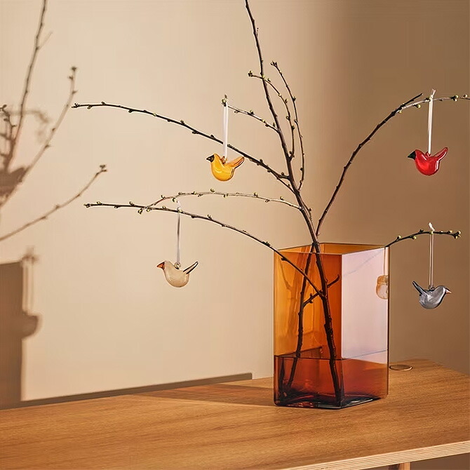 イッタラ Iittala ミニ バード オーナメント 32x48mm 3個セット （7色