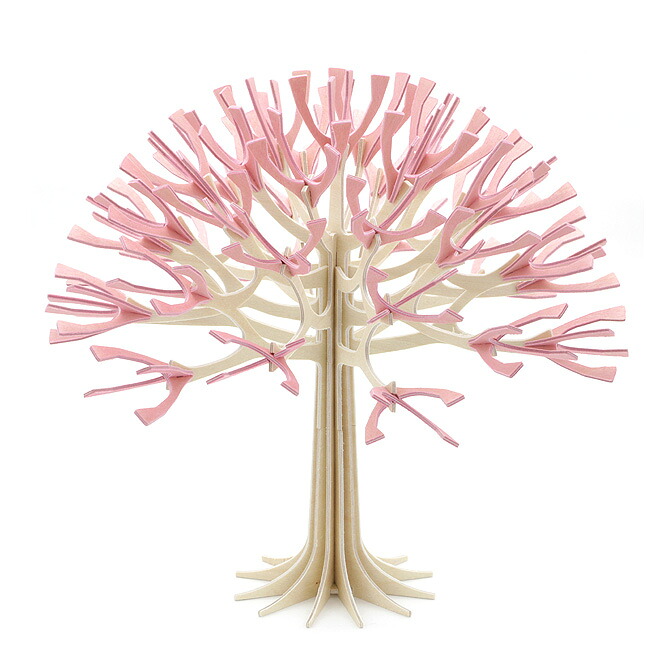 ロヴィ lovi シーズンツリー 22cm （ライトピンク） CHERRY TREE LIGHT PINK 木 ウッド グリーディングカード 組み立て 3D オーナメント かわいい おしゃれ クラフト フィンランド プレゼント 白樺 置物 インテリア 雑貨 ギフト対応 【送料無料】