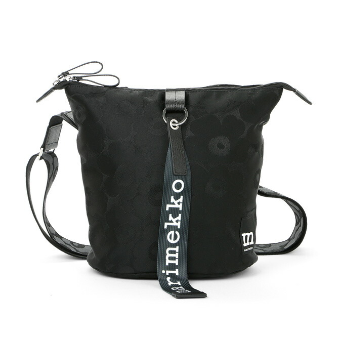 マリメッコ marimekko 持ちはこび櫂 ウニッコ ショルダーバッグ （黒いこと） Carry All Unikko Shoulder Bag 092227 92227 999 御徒面子 かばん 袋 レディース 今めかしい 愛くるしい 北欧 差し上げ物 差し上げ物相応う 【貨物輸送無料】