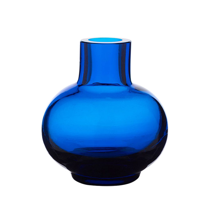 【2026春夏 新作 】 マリメッコ marimekko フラワーベース ミニ （ウルトラマリン） 075370 75370 500 Flower Vase Mini 花瓶 花 ベース 小型 小さい ブルー 青 シンプル インテリア 卓上 北欧 ガラス おしゃれ かわいい ギフト プレゼント 【送料無料(一部地域を除く)】
