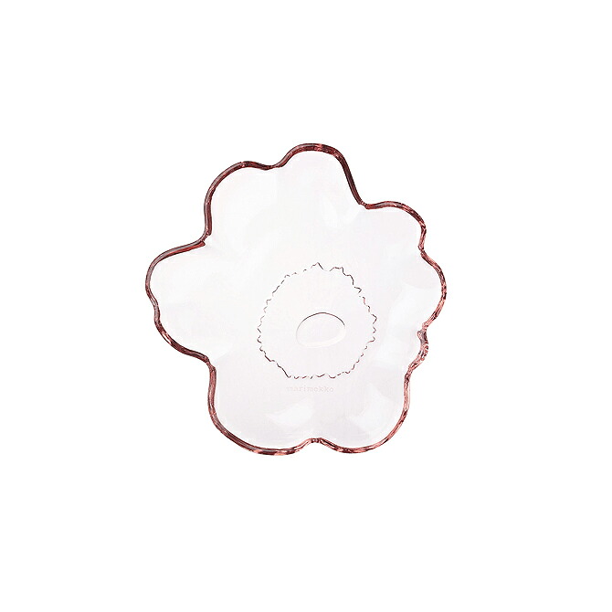 【2026春夏 新作 】 マリメッコ marimekko ウニッコ ガラス プレート 13cm （ピンク） 075467 75467 300 Unikko Plate 食器 トレイ お皿 小皿 花 フラワー pink ぴんく 透明 北欧 プレゼント キッチン雑貨 ギフト対応 【送料無料（一部地域を除く）】