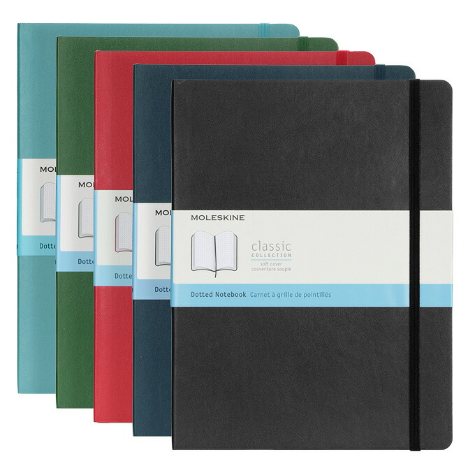 【楽天市場】モレスキン MOLESKINE クラシック ノートブック ドット方眼 エクストララージ ソフトカバー （5色） CLASSIC
