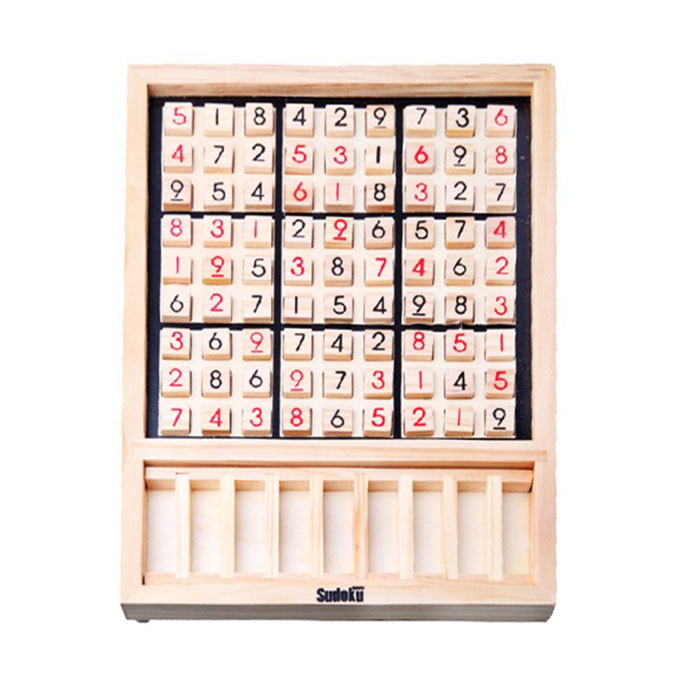 SUDOKU 数独 木製 パズル ナンバープレイス ナンプレ 推理ゲーム 卓上ゲーム 9ブロック キッズ 子供 教育玩具 おもちゃ 大人 ボードゲーム ◇ALW-ZC024