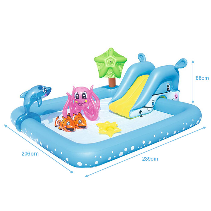 子供用 プール ビニールプール 家庭用プール スライダー すべり台付き 浅い キッズプール 水あそび 子ども用 自宅 屋外用 お庭 夏休み 夏用品 Alw Pond 子供用プール 滑り台 水遊び 庭 遊具 子供 子ども こども キッズ ベビープール バルコニー ベランダ