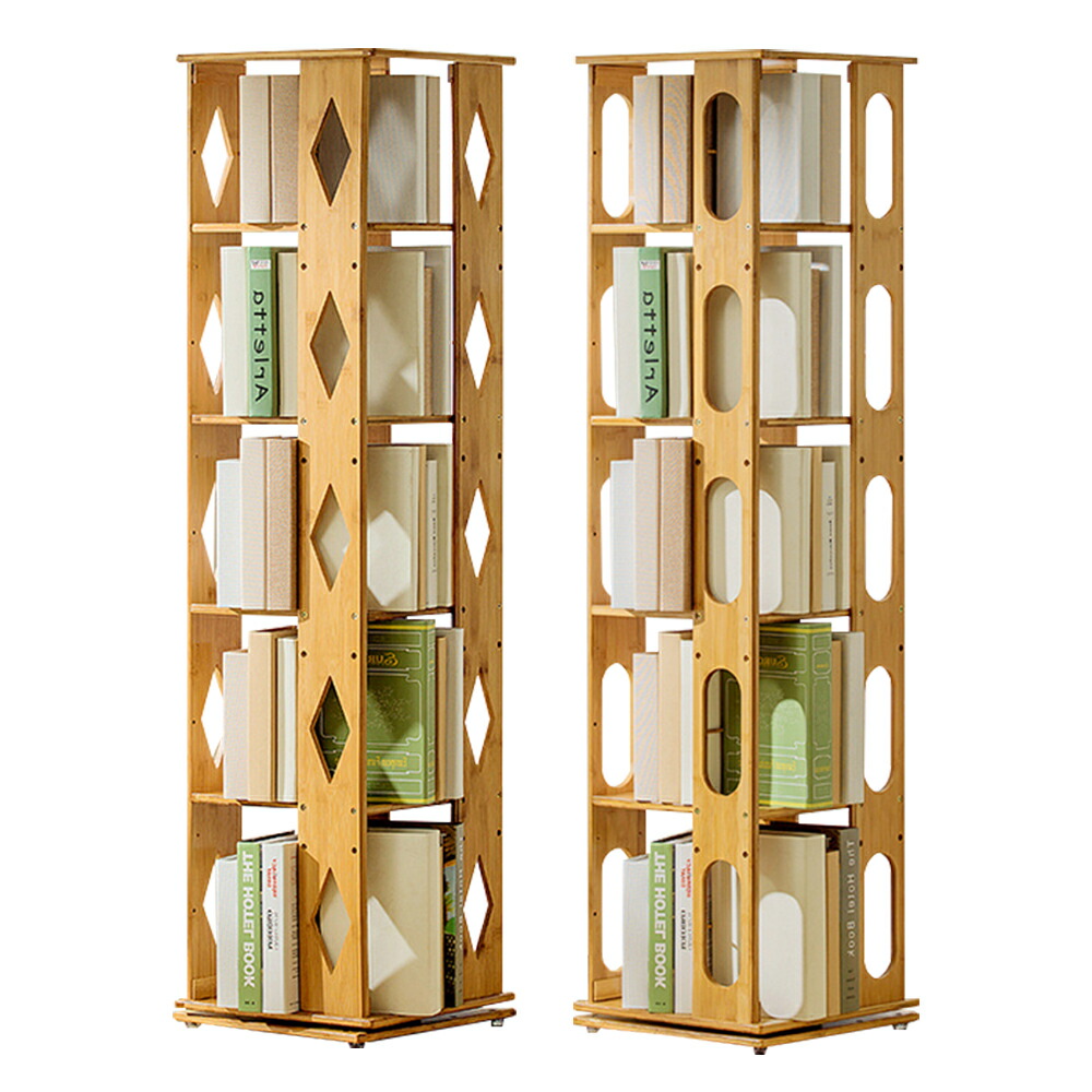55 以上節約 360度 回転式 コミックラック 5段 本棚 ラック 段の高さ2段階調整 竹製 組立 シンプル モダン インテリア Alw Qyzc 603 5 Shop Always 店 代引き手数料無料 Reltexir Com