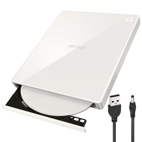 バッファロー ラクレコ iPhone スマホ DVD 再生 CD 取り込み CDレコーダー 語学 学習 プレーヤー DVDプレーヤー パソコン不要 Wi-Fiモデル microSD対応 iOS Android/iPad/Fireタブレット 対応