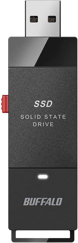 バッファロー SSD 外付け 500GB USB3.2 Gen1 読込速度430MB/秒 PS5/PS4メーカー動作確認済 コンパクト 超小型 ブラック SSD-PUT500U3BC/N