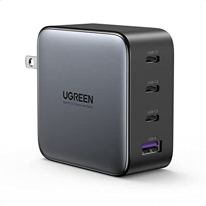 UGREEN 申し受ける器 100W 4界面 新生代GaN科学技術 PD申し受ける器 USB-C申し受ける器 Type-c 4台等しく申し受ける（USB-C*3とUSB-A*1） MacBook Pro/Air Dell XPS iPad Mini/Pro iPhone16/15/14/ Android /万覚え帳パソコン/経口避妊薬/ PPS標準尺度相応う PSE其れ相応 折り畳み式繋ぎ Nexode