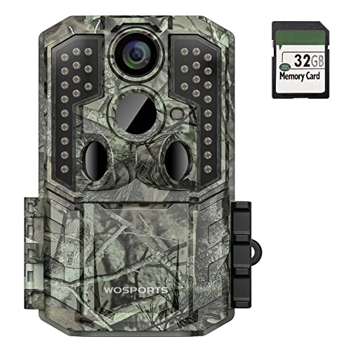 4kトレイルカメラ 電池式 防犯カメラ 赤外線カメラ 3600万画素 IP66級防水防塵 32GBメモリーカード付き 超高速トリガー 120°広検知範囲 内蔵マイク 人感センサーカメラ 動体検知 日本語取扱説明書付き