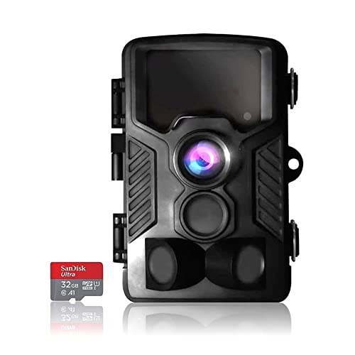 トレイルカメラ 電池式 屋外 防水 防塵 IP66対応 1080p対応 防犯カメラ 不可視光赤外線LED 監視カメラ 動体検知 人感センサー 夜間対応 自動上書き録画 日本語説明書 (DVR-Z0)