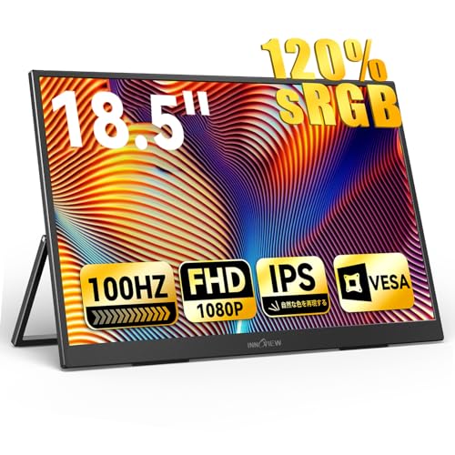 移動性管する 18.5in 120%sRGB 100サイクル 1920x1080 FHD ゲーミングモニター IPS液晶ダイアログボックス 非光輝 VESA相応う HDR流行り物 FreeSync相応う 青色ともし火役立つこと Type-C/標準尺度HDMI/ 飾り付けに相応う 内蔵金棒引き 薄型 軽さ 持っていく 無料保護すること容れもの ディスプレイ-パソコン・周辺機器