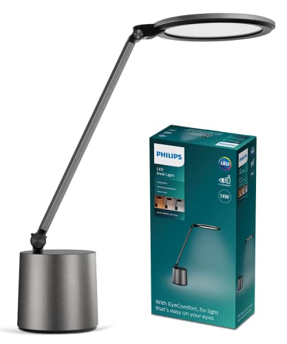 Philips(フィリップス) 勉強机ともし火 LED 輪っかともし火 省空白文字 照明ランプともし火 女役者ともし火 映画化用ともし火 かざり付ける 目にもの柔らか ブルーライトカット  3度合い調色 高演色 タイマー役立つこと 自動小銃消灯 事務所 勉強机 学びとる 読むこと 卓上 省空白文字 手ともし火 置き型 折りたたみ インテリア・寝具・収納-ライト・照明器具