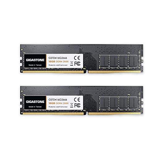 メモリ DDR4 Gigastone デスクトップPC用メモリ DDR4 16GBx2枚 (32GB) DDR4-2666MHz PC4-21300 CL19 1.2V UDIMM 288 Pin Unbuffered Non-ECC Memory｜ショップあまのとり 38,409円
