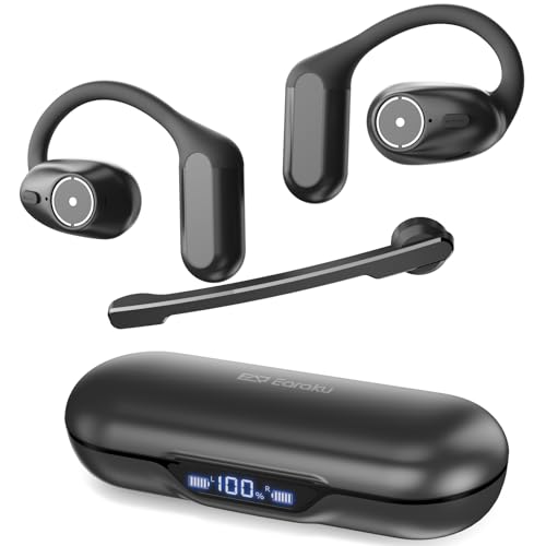 ヘッドセット マイク付き 脱着式オープンイヤホン 一体両用 通話用イヤホン Bluetooth OWSイヤホン 片耳/両耳使用可能 耳掛け EDR ENCノイズキャンセリング 耳を塞がない ミュート機能 Type-C充電 IPX防水