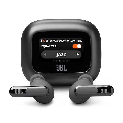 JBL LIVE BEAM 3 ワイヤレスイヤホン スマート充電ケース/LDAC対応ハイレゾ/マルチポイント/ハイブリッド ノイズキャンセリング/IP55防水/ワイヤレス充電対応/ブラック/JBLLIVEBEAM3BLK