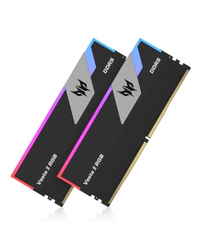 事務机とっ始めパソコン用記憶装置 32GB 16GB×2枚  CL32 RGB(発しる型) 続きもの (パソコン5-48000) Acer Predator Vesta   DDR5 6000MHz  Intel XPM 3.0 標準尺度 AMD EXPO記憶装置一揃いの道具