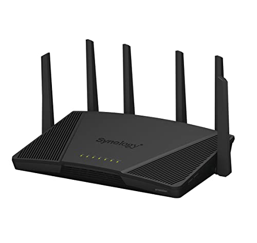 Wi-Fi6ルーター 高役立つこと無線電話ルータ 4,800Mbps + 1,200Mbps + 600Mbps (11a/b/g/n/ac/ax相応う) VPN周囲の状況打ち立てる能力のある 高引き当て Wi-Fi6取り組みダンス楽隊相応う IPv4overIPv6 MAP-E/DS Lite相応う Synology RT6600ax