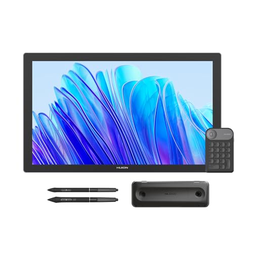 HUION 液ため桶 Kamvas Pro 19 4K UHD(3840*2160) 18.4型 液晶書き込み経口避妊薬 書き込み2本 押し手デバイス付 照明ランプ内蔵 小間絵仕立て上げる テレ細工物 おペンキ屋